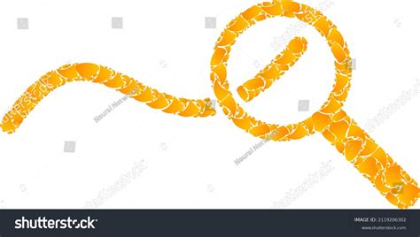 Vector Gold Expore Wave Chart Mosaic Icon Royalty Free Stock Vector