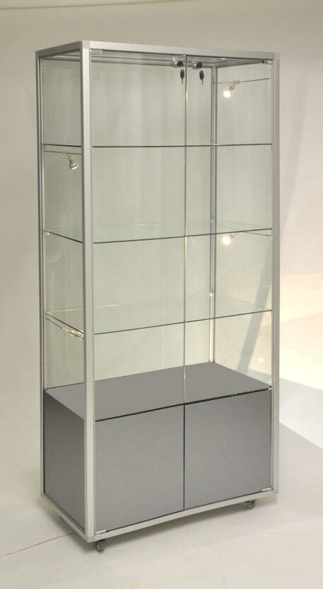 Vitrine Aus ESG Sicherheitsglas Mit Staufach C717MF 78x41 5x183 5 Cm