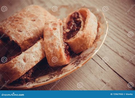 German Strudel With Cherry Stock Photo Image Of Breakfast 72967950