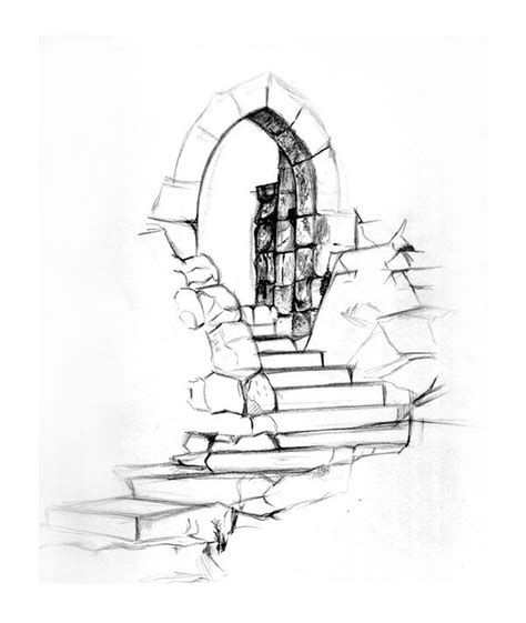 Stone Archway Architecture Drawing Art Architecture Drawing