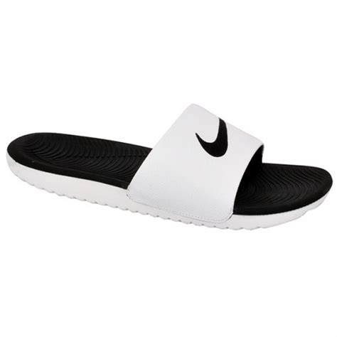 Chinelo Slide Nike Kawa Branco Preto