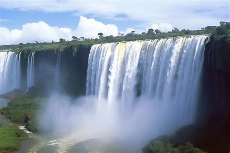 Premium Photo Iguazu Falls One Of The Most Powerful Waterfalls In The