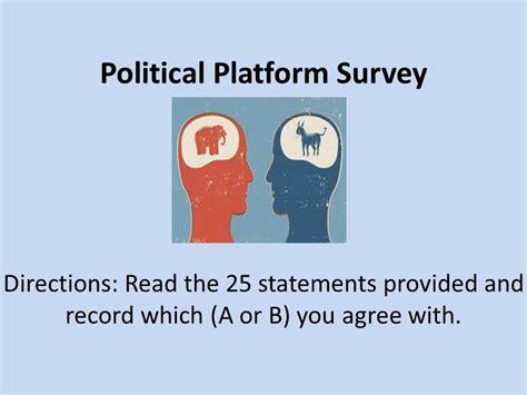 Political Platform Survey Directions Read The Statements Provided