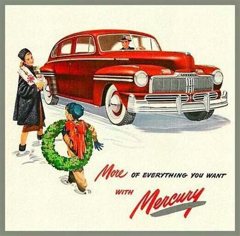 Merry Christmas Mercury Vintage Advertisements Vintage Ads