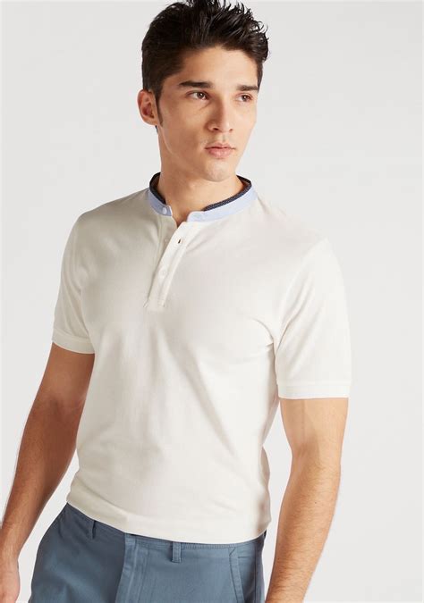 Buy Solid Polo T Shirt With Mandarin Collar And Short Sleeves Splash Ksa