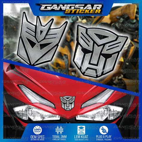 Jual Emblem Transformers Emblem D Transformers Sticker Timbul