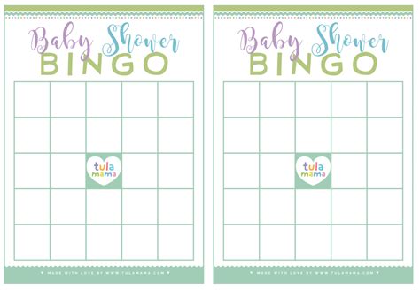 Baby Shower Bingo Free Printable