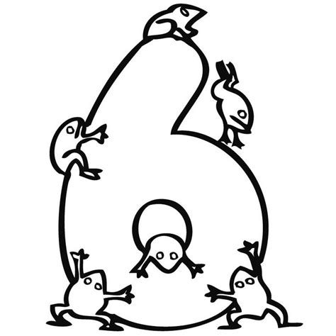 Dibujo Del Número 6 Para Pintar