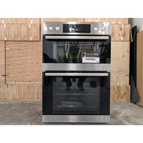 Refurbished Aeg Deb331010m 60cm Double Built In Electric Oven Stainless Steel Buyitdirectie