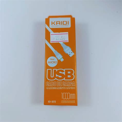 Cabo Carregador Micro Usb V Kaidi Kd S Nerdhard Tecnologia