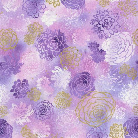 Oasis Summer Blooms Thistle Fabric Rjr Fabrics