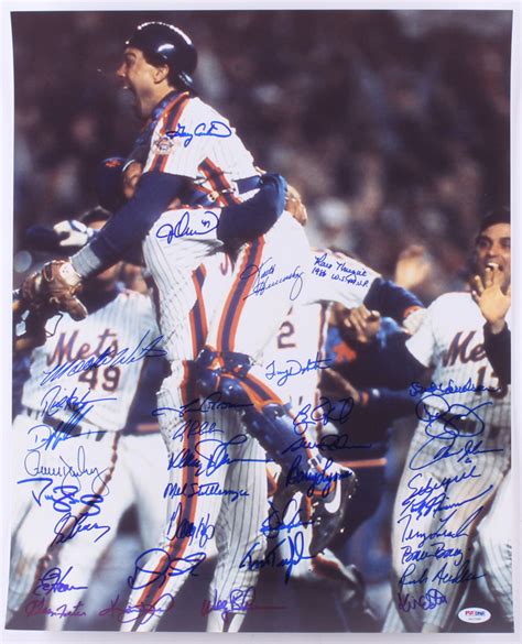 1986 Mets 16x20 Photo Team Signed By 35 With Gary Carter Jesse