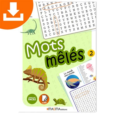 Mots Mêlés 2 niveau Facile MAGMA Éditions produit téléchargeable de