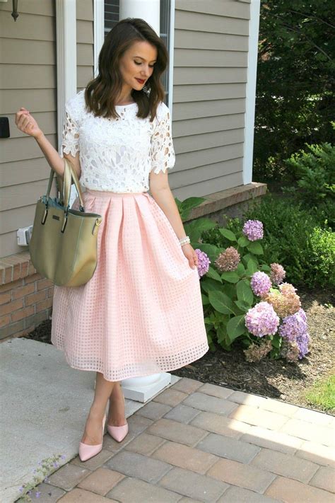 Light Pink Skirt Outfit Ideas Dresses Images 2022