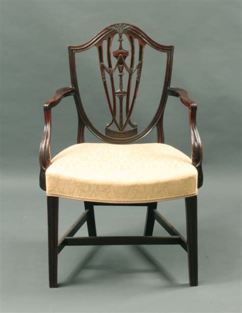 Antique Hepplewhite shield back arm chair - Stock - Moxhams Antiques