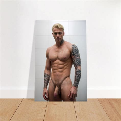 Nsfw Ai Generated Full Frontal Naked Muscular Man X Hd Photo Print