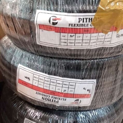 Promo FLEXIBLE METAL CONDUIT FLEX PVC 1 2 PTN 16 PVC COATED PITHON