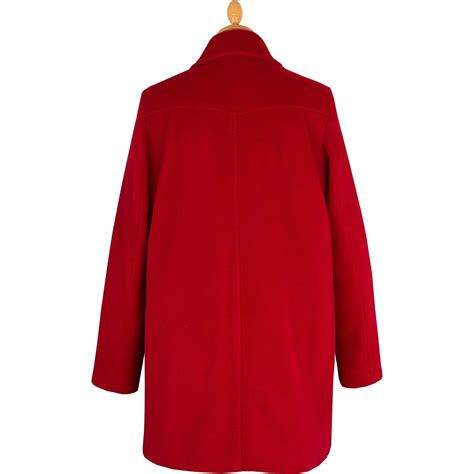 Red Double Breasted Wool Pea Coat Cordings Us