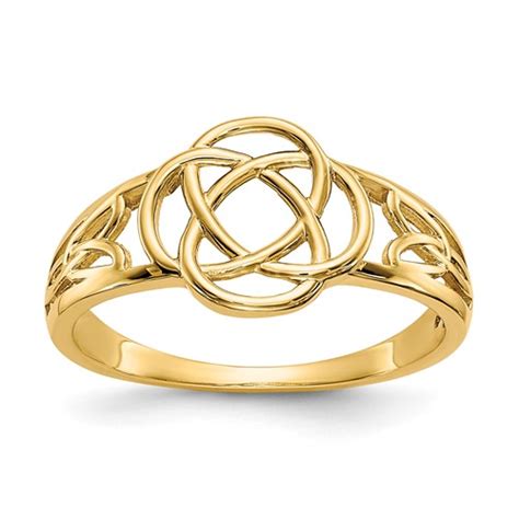 Kt Yellow Gold Celtic Knot Ring D Joy Jewelers