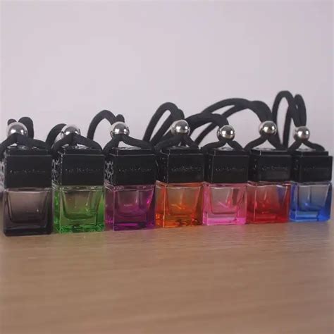 Car Diffuser Bottles Empty Glass Hanging Car Perfume Bottle Car Air Freshener Pendant Bottle