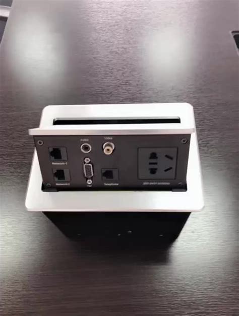 Hidden Pop Up Desk Power Socket Conference Table Outlet Office Multi