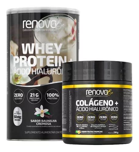 Col Geno Verisol Cido Hialur Nico Whey Protein Renova Be