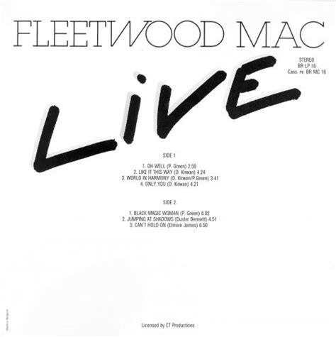 Fleetwood Mac Live 1985 Lp