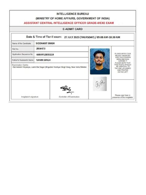 Admit Card | PDF