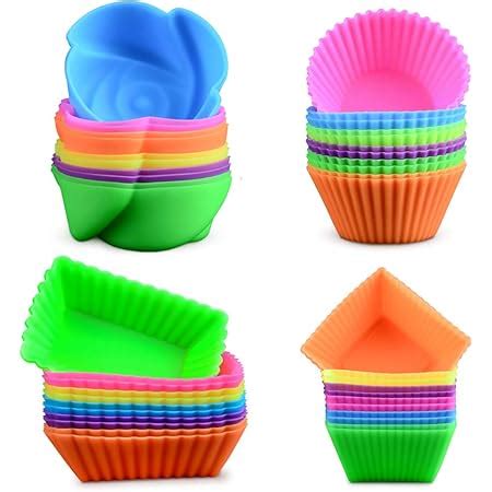 Amazon IPOW 24 Pack Silicone Cupcake Baking Cups Reusable Food