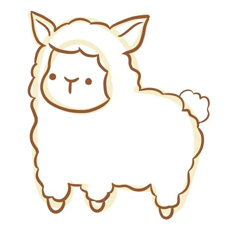 Cute Alpaca Drawing