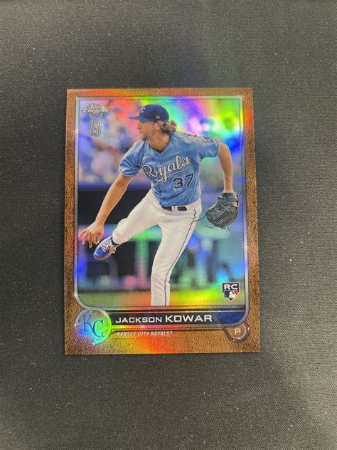 2022 Topps Chrome Ben Baller Orange Refractor Jackson Kowar Rookie 25