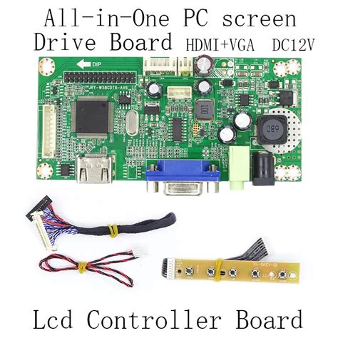 V Bj Le Placa De Controlador Hdmi E Vga Dc V Lvds Led