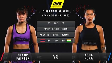 Stamp Fairtex Vs Asha Roka Full Replay One Championship The Home