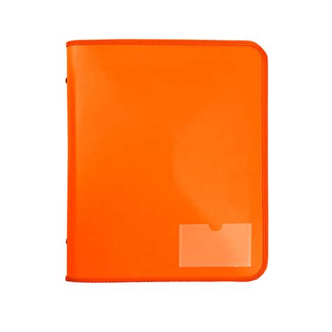 Binder Zipper Marbig 2d Ring 25mm Orange Impact