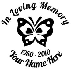 "In Loving Memory" Decals & Stickers - Customizable