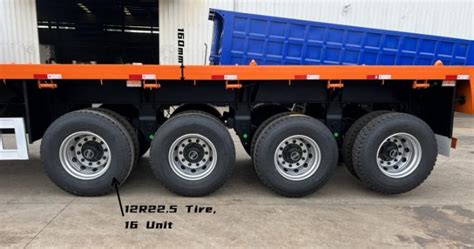 Titan Ft Tri Axle Flatbed Semi Trailer With Front Wall For