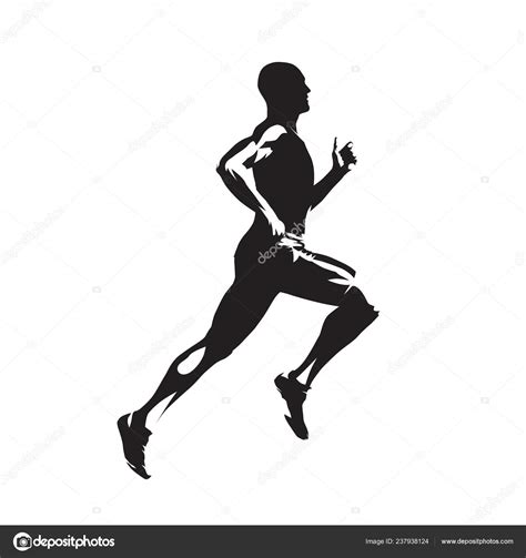 Running Man Silhouette Vector