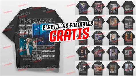 40 Plantillas Para Sublimar Playeras Artistas Urbanos Con Editables Y