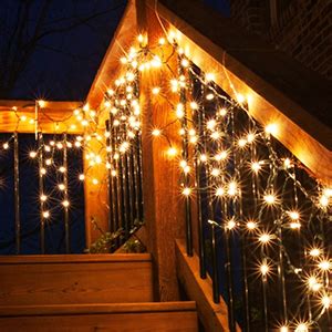 Christmas Lights Outdoor Tuyoma Leds M Ft Warm Yellow Icicle