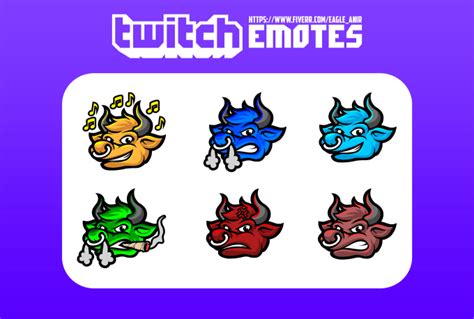 Create Custom Twitch Emotes Sub Badges By Eagle Anir Fiverr