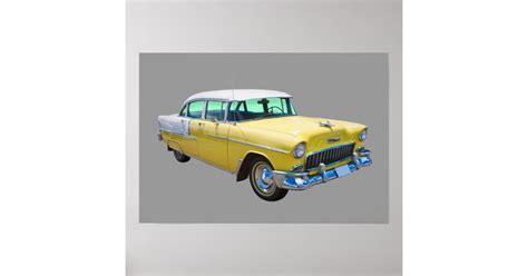 chevrolet bel air antique car poster zazzle
