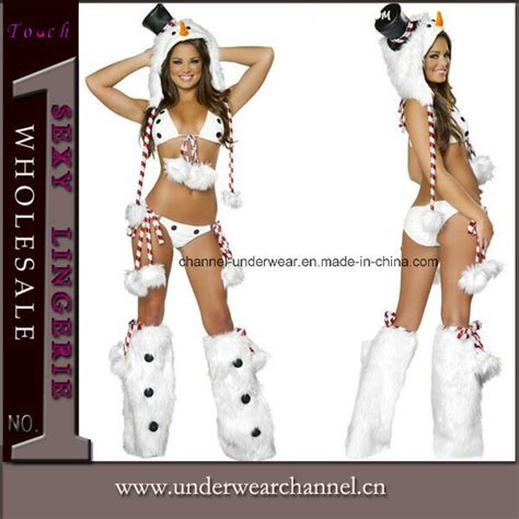 Sexy Snowman Bikini Club Wear Christmas Party Costume Lingerie 1027 China Sexy Lingerie And