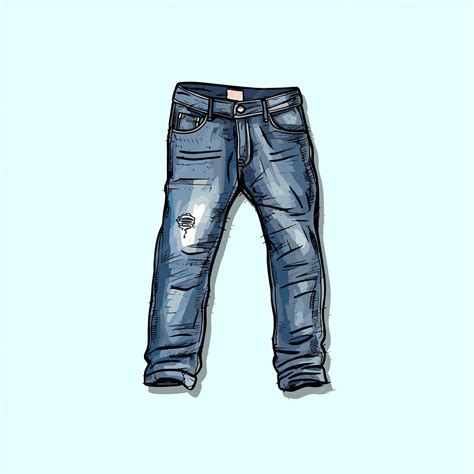 Premium Vector Jeans Vector Clip Art Illustration