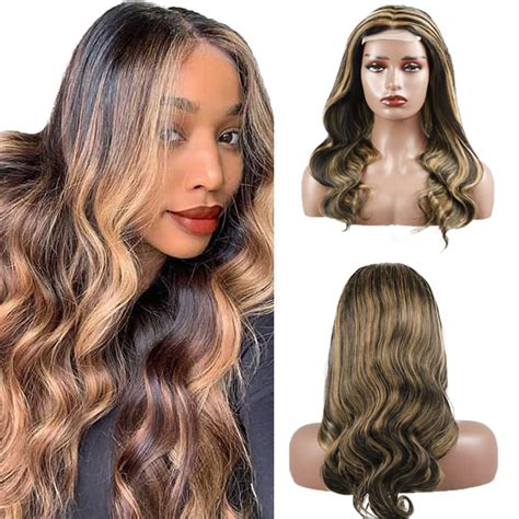 Amazon P B Highlight Blonde Lace Front Wigs Human Hair Body