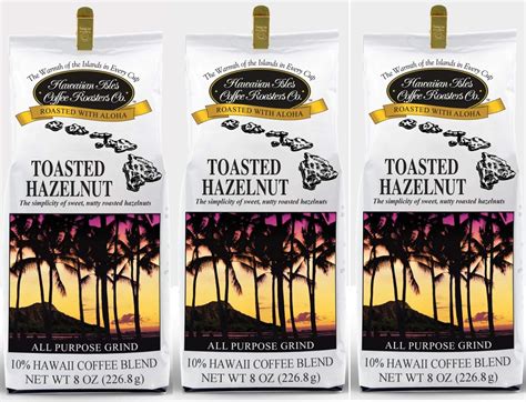 Amazon New Hawaiian Isles Kona Coffee Co Toasted Hazelnut