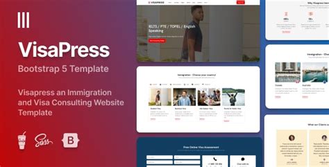 Customize Visapress An Immigration And Visa Consulting Website Template