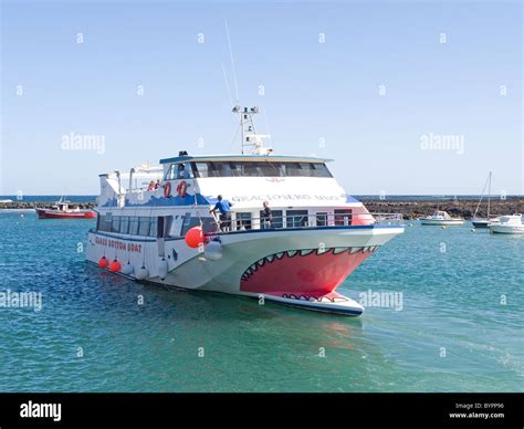 The Ferry Of Lineas Maritimas Romero In Orzola Lanzarote That Runs From