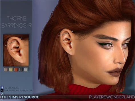 PlayersWonderland S Thorne Earrings R In 2024 Sims 4 Body Mods Sims