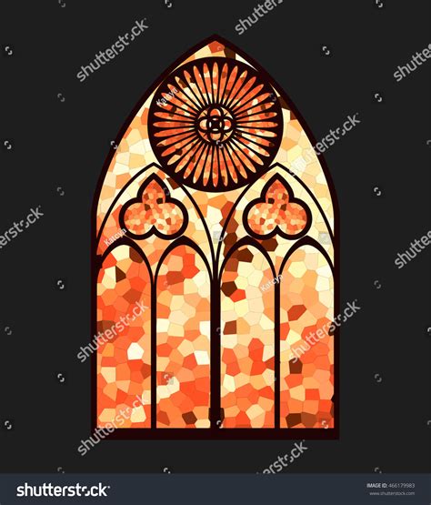 Vitrage Window Vector Illustration Stained Glass เวกเตอร์สต็อก ปลอด