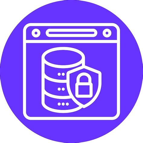 Premium Vector Database Security Icon Style